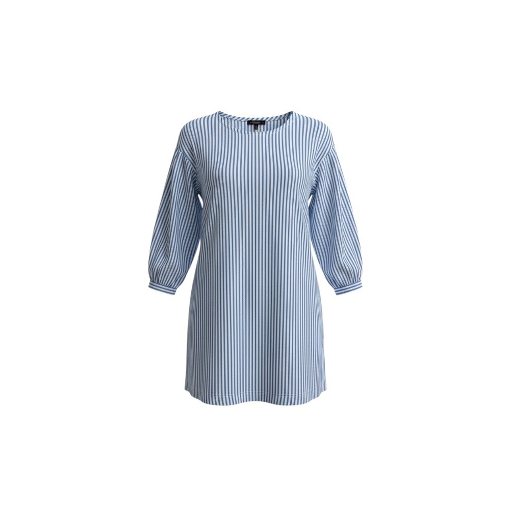 Vineyard Vines Dress‎ Womens 2X Blue Puff Sleeve Poplin Dress Stripe